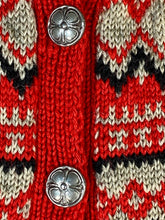 Load image into Gallery viewer, 1950's soft red wool NORDKAPP cardigan sweater by Knut Erichsen Norway