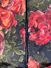 Load image into Gallery viewer, 1950's pure silk hi-end cocktail dress w/painted rose print NAN DUSKIN