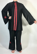 Load image into Gallery viewer, 1910's-1920's black SILK LOUNGE PAJAMAS with paisley details