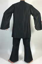 Load image into Gallery viewer, 1910's-1920's black SILK LOUNGE PAJAMAS with paisley details