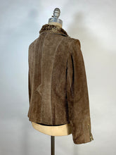 Load image into Gallery viewer, 1970's brown BRUSHED LEATHER & soft fur-lined jacket by SkinCheetah size small