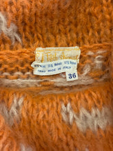 Load image into Gallery viewer, 1950's - 1960's Peach & Cream oversized MOHAIR sweater Saks Fifth Avenue