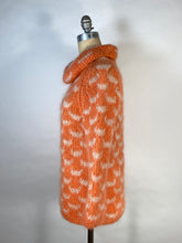 Load image into Gallery viewer, 1950's - 1960's Peach & Cream oversized MOHAIR sweater Saks Fifth Avenue