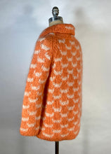 Load image into Gallery viewer, 1950's - 1960's Peach & Cream oversized MOHAIR sweater Saks Fifth Avenue