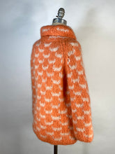Load image into Gallery viewer, 1950's - 1960's Peach & Cream oversized MOHAIR sweater Saks Fifth Avenue