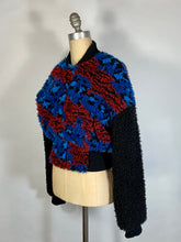 Load image into Gallery viewer, Modern KENZO x H&M faux shearling fur colorful bomber jacket w/TIGER embroidery