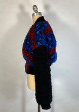 Load image into Gallery viewer, Modern KENZO x H&M faux shearling fur colorful bomber jacket w/TIGER embroidery