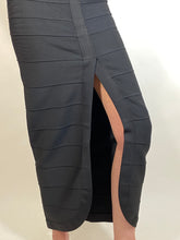 Load image into Gallery viewer, 1990's HERVE LEGER COUTURE bodycon bandage ribbon wiggle dress gown XS