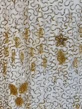 Load image into Gallery viewer, 1950's Silver & Gold heavily beaded SAMUEL WINSTON by ROXANE gown