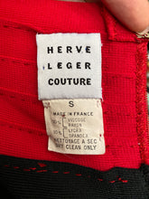 Load image into Gallery viewer, 1990's HERVE LEGER COUTURE bodycon bandage ribbon wiggle dress gown XS