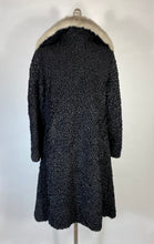Load image into Gallery viewer, 1940's-1950's ASTRAKHAN Karakul fur coat with fur collar & silk lining