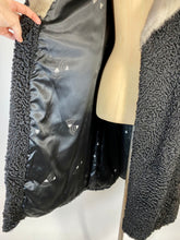 Load image into Gallery viewer, 1940's-1950's ASTRAKHAN Karakul fur coat with fur collar & silk lining