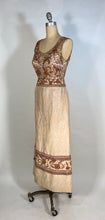 Load image into Gallery viewer, 1960's MUSEUM QUALITY heavily beaded couture pink brocade gown dress S-M