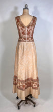 Load image into Gallery viewer, 1960's MUSEUM QUALITY heavily beaded couture pink brocade gown dress S-M