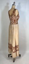 Load image into Gallery viewer, 1960's MUSEUM QUALITY heavily beaded couture pink brocade gown dress S-M