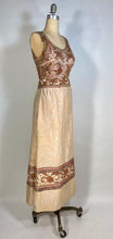Load image into Gallery viewer, 1960's MUSEUM QUALITY heavily beaded couture pink brocade gown dress S-M