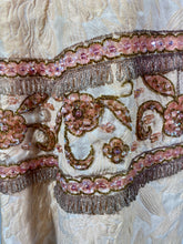 Load image into Gallery viewer, 1960&#39;s MUSEUM QUALITY heavily beaded couture pink brocade gown dress S-M
