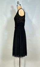 Load image into Gallery viewer, 1950's - 60's Little black dress w/soutache & sequins by JOAN BARRIE 13