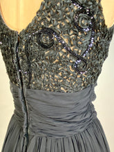 Load image into Gallery viewer, 1950's - 60's Little black dress w/soutache & sequins by JOAN BARRIE 13