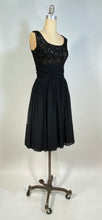 Load image into Gallery viewer, 1950's - 60's Little black dress w/soutache & sequins by JOAN BARRIE 13