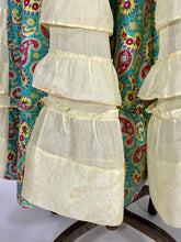 Load image into Gallery viewer, 1950's VIVID unique homemade yellow paisley cotton dress w/full skirt size Medium
