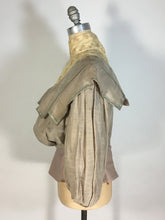 Load image into Gallery viewer, Edwardian 1900's MUSEUM QUALITY silk jacquard afternoon blouse with lace