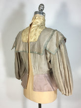 Load image into Gallery viewer, Edwardian 1900's MUSEUM QUALITY silk jacquard afternoon blouse with lace
