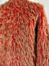 Load image into Gallery viewer, 1960's-70's FIERY orange-yellow Monster faux fur jacket w/contrast liner