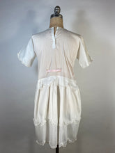 Load image into Gallery viewer, 1920's 20s UNIQUE dress with embroidery, lace and scallop edging size Extra Small- Small
