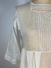 Load image into Gallery viewer, 1900&#39;s-1910&#39;s Edwardian ANGELIC sheer cotton batiste dress size XXS-XS
