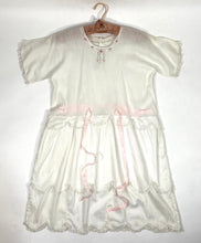 Load image into Gallery viewer, 1920's 20s UNIQUE dress with embroidery, lace and scallop edging size Extra Small- Small