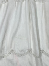 Load image into Gallery viewer, 1920's 20s UNIQUE dress with embroidery, lace and scallop edging size Extra Small- Small