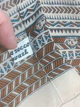 Load image into Gallery viewer, 1970’s silk blouse with Egyptian or Byzantine theme print by Oleg Cassini