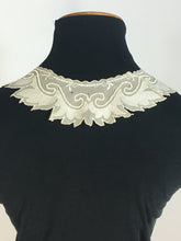 Load image into Gallery viewer, Antique pale pink silk collar & cuff trim fragments with beading embellishments