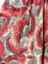 Load image into Gallery viewer, 1930’s silk dress with dreamy ‘undersea’ style print and high rolled collar