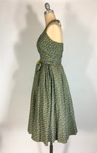 Load image into Gallery viewer, 1950’s one of a kind homemade cotton ditsy print 2-pc halter top and circle skirt set
