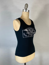 Load image into Gallery viewer, 2000’s Y2K black Pabst Blue Ribbon P.B.R. Tank top official merchandise
