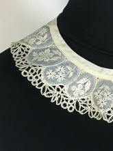 Load image into Gallery viewer, 1900's-1910 Edwardian handmade Ivory lace Peter Pan or Bertha style collar & cuffs