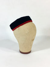 Load image into Gallery viewer, 1950’s Avant Garde playful Checkerboard and checkers velvet ribbon hat
