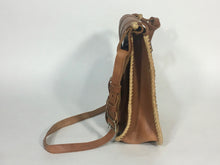 Load image into Gallery viewer, 1970’s hand-tooled natural leather long strap unisex bag by Chui