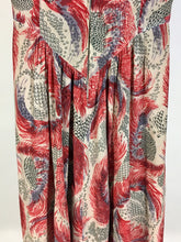 Load image into Gallery viewer, 1930’s silk dress with dreamy ‘undersea’ style print and high rolled collar