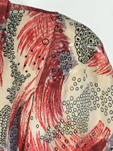 Load image into Gallery viewer, 1930’s silk dress with dreamy ‘undersea’ style print and high rolled collar