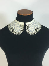 Load image into Gallery viewer, 1900's-1910 Edwardian handmade Ivory lace Peter Pan or Bertha style collar & cuffs
