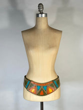 Load image into Gallery viewer, 1980’s-90’s colorful pieces leather low hip belt by Salena’s Collection