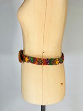 Load image into Gallery viewer, 1990’s Central American colorful cottons weave & natural leather belt