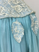 Load image into Gallery viewer, 1940’s-50’s light blue formal strapless robe de style gown by Best & Co.
