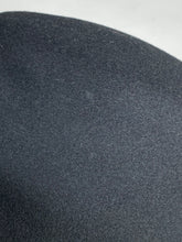 Load image into Gallery viewer, 1980’s-90’s designer Kokin wool felt black and brown stylized bowler hat with curl brim