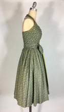 Load image into Gallery viewer, 1950’s one of a kind homemade cotton ditsy print 2-pc halter top and circle skirt set