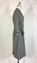 Load image into Gallery viewer, 1940’s-50’s Dynamic black and silver textured fabric skirt suit 3-pc set
