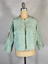 Load image into Gallery viewer, 1930’s lightweight cotton quilt-turned-reversible upcycled jacket with sashiko stitching
